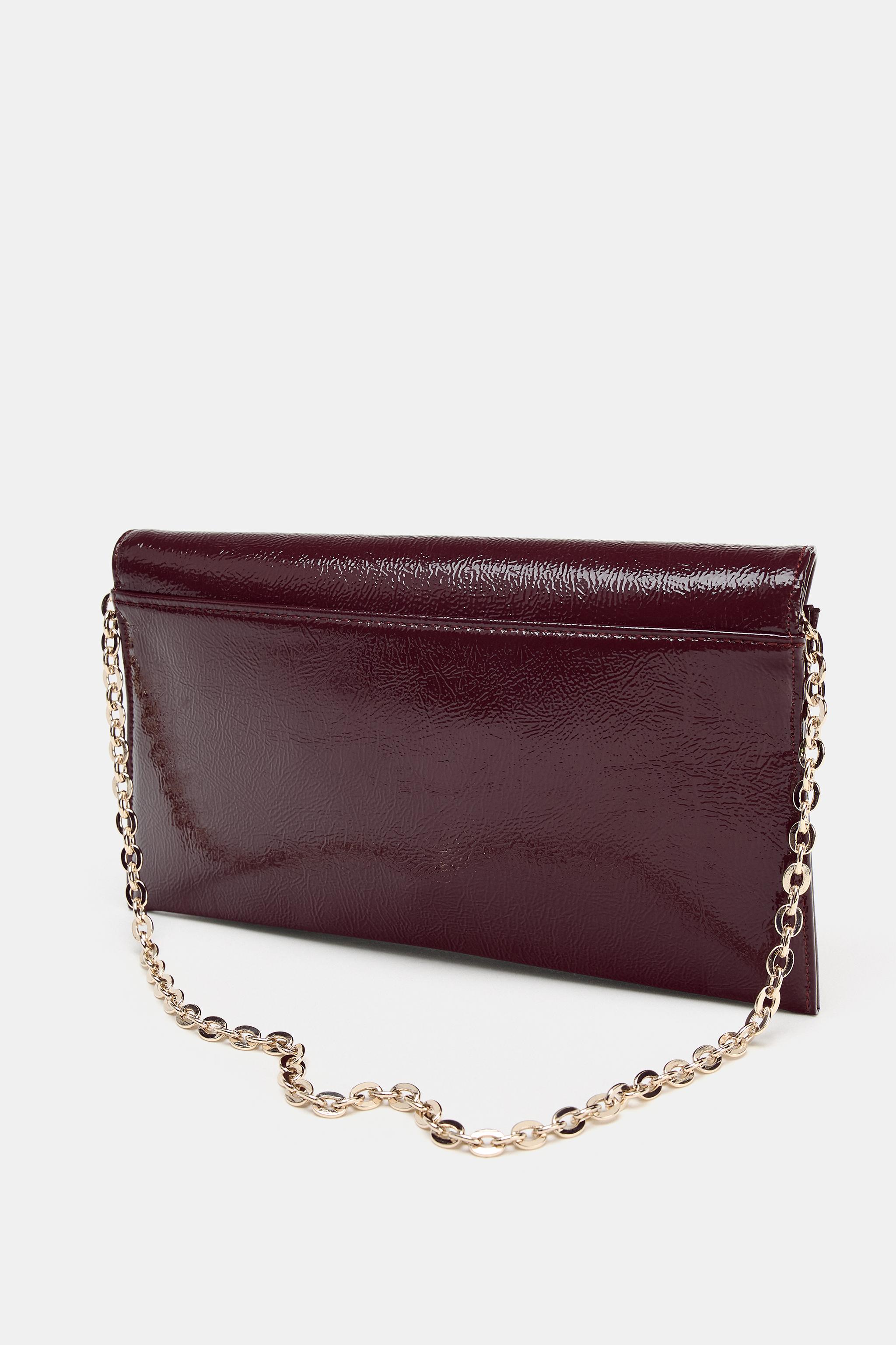 PATENT EFFECT SHOULDER BAG